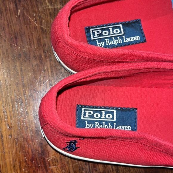 Mens Mansheim Model Polo by Ralph Lauren Cotton Pony Red Loafers slip on shoes main image 8